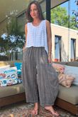 Frame Cotton Vintage Wash Barrel Pant Chocolate
